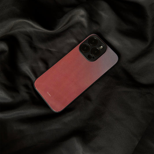 Phone Mirror Case Shockproof Mirror Slim Protective Phone Case Dark Red