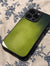 Phone Mirror Case Shockproof Slim Mirror Protective Phone Case Green Moss